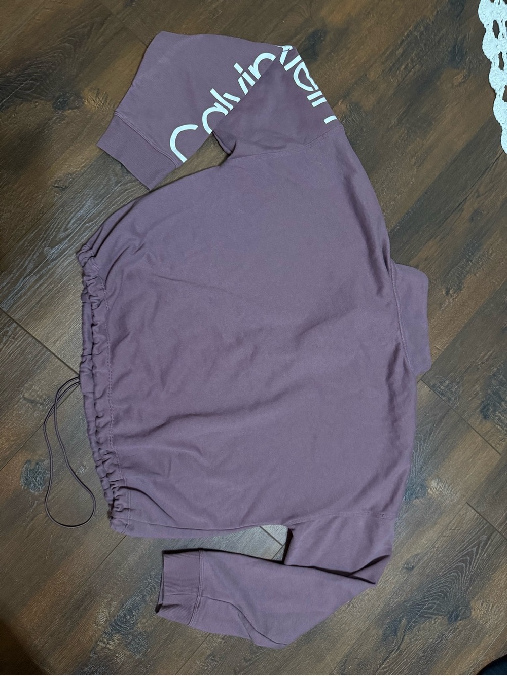 Calvin Klein Mauve Half‑Zip Drawstring Sweatshirt - Picture 5 of 5